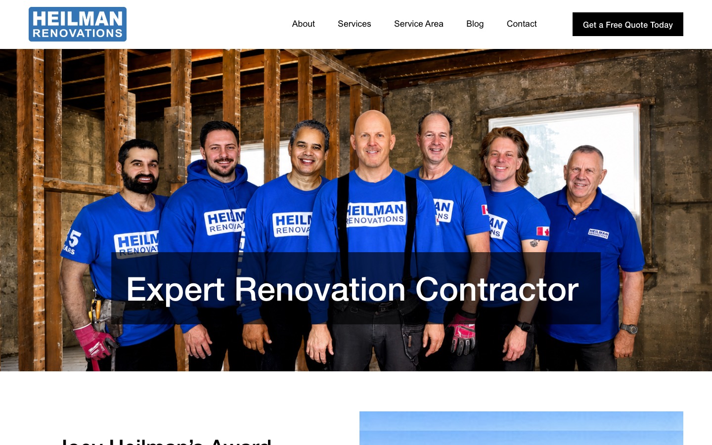 The current homepage
